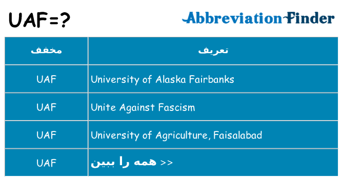 چه uaf برای ایستادن؟