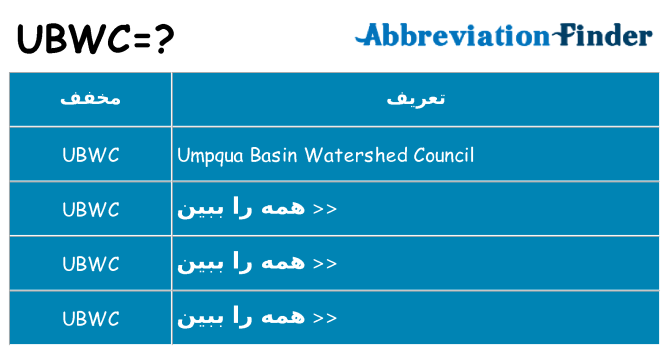 چه ubwc برای ایستادن؟