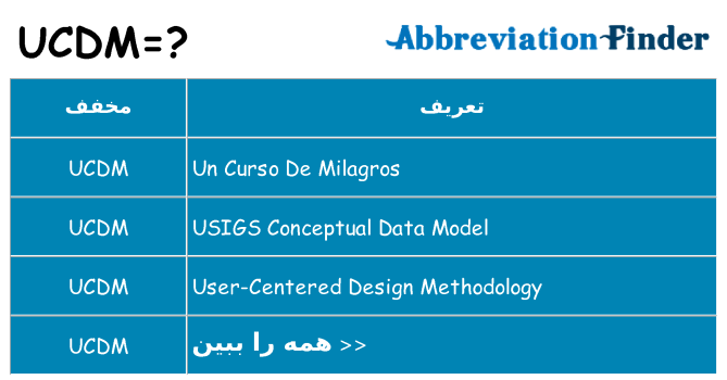 چه ucdm برای ایستادن؟