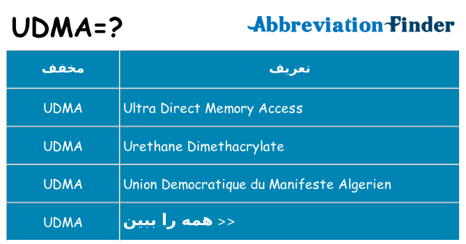 چه udma برای ایستادن؟