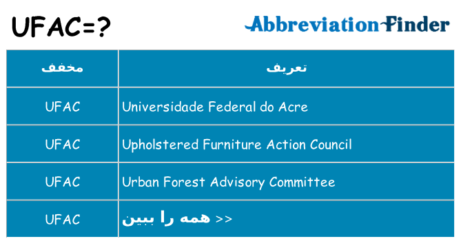 چه ufac برای ایستادن؟