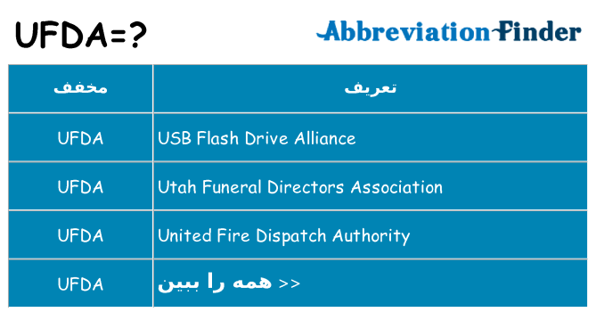 چه ufda برای ایستادن؟