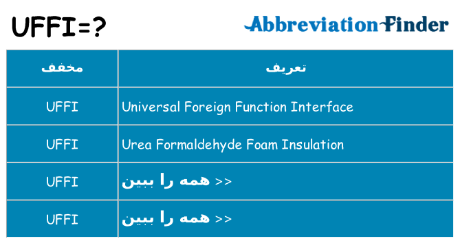 چه uffi برای ایستادن؟