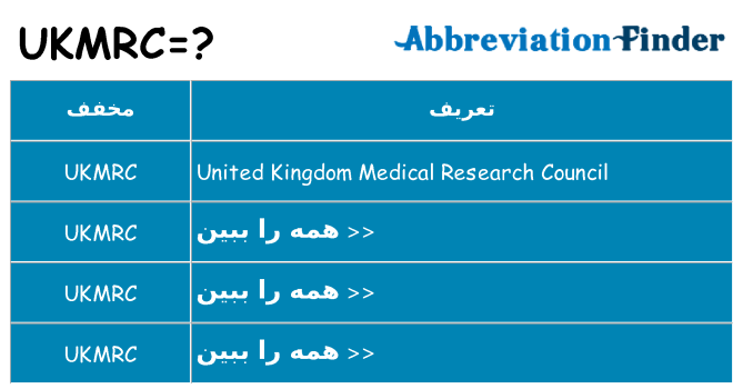 چه ukmrc برای ایستادن؟