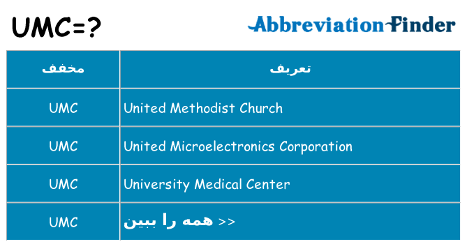 چه umc برای ایستادن؟