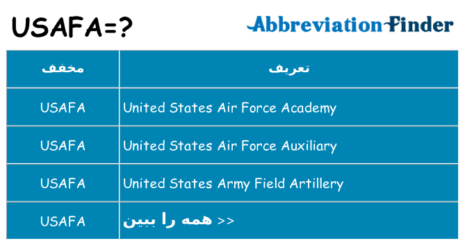 چه usafa برای ایستادن؟