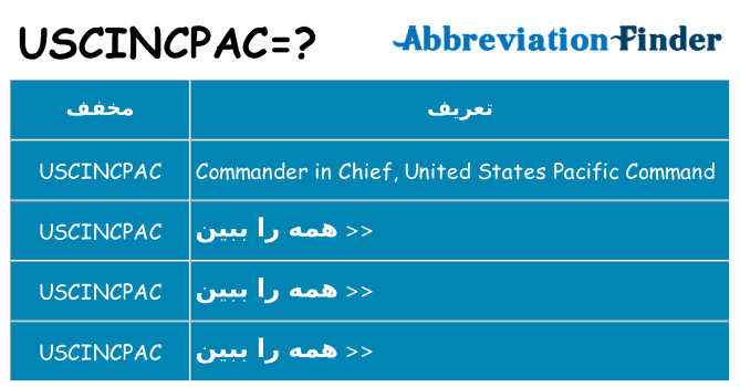 چه uscincpac برای ایستادن؟