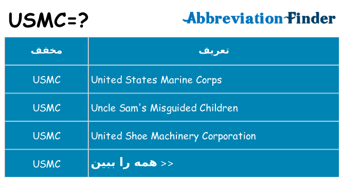 چه usmc برای ایستادن؟