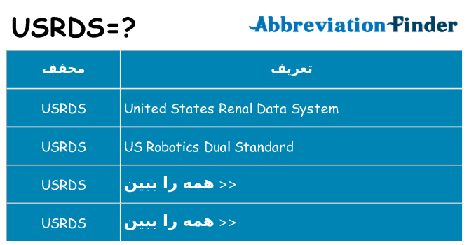 چه usrds برای ایستادن؟