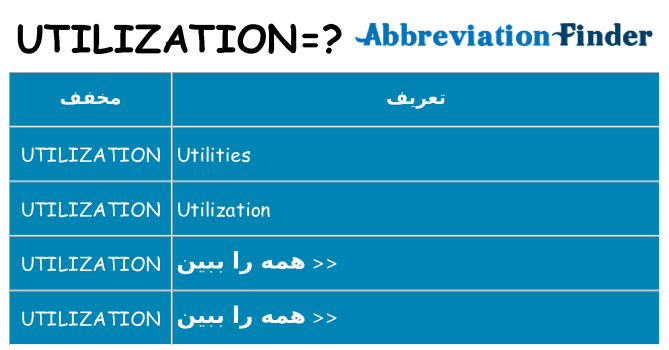 چه utilization برای ایستادن؟