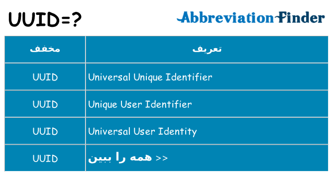 چه uuid برای ایستادن؟
