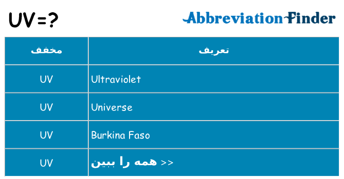 چه uv برای ایستادن؟