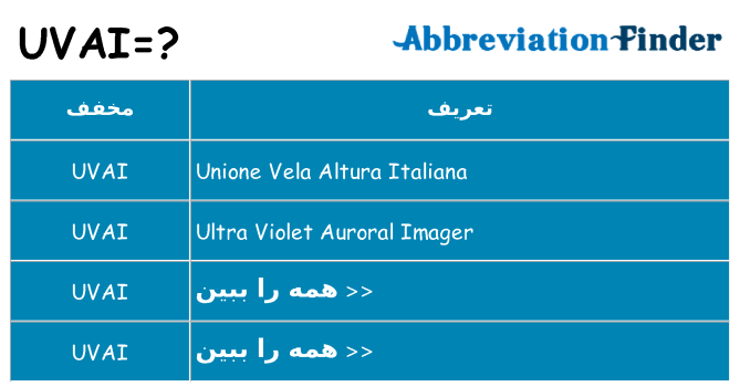 چه uvai برای ایستادن؟