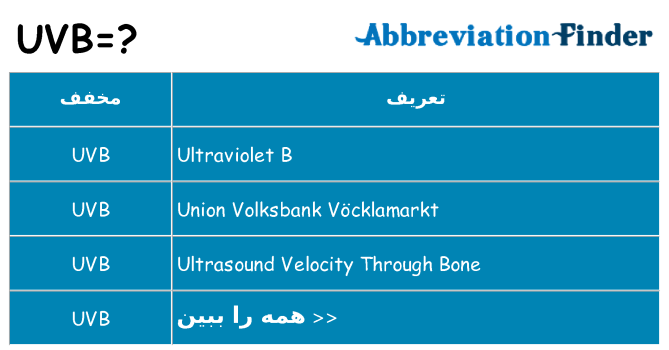 چه uvb برای ایستادن؟