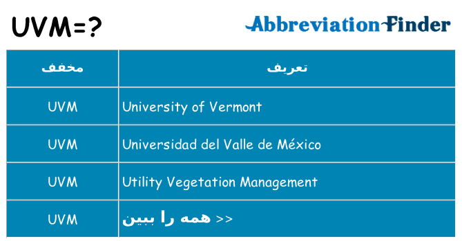چه uvm برای ایستادن؟
