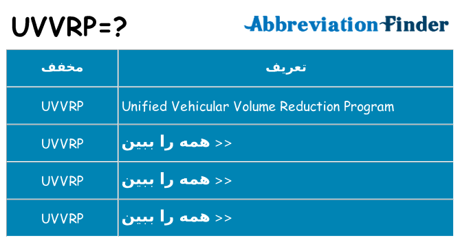 چه uvvrp برای ایستادن؟