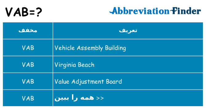 چه vab برای ایستادن؟