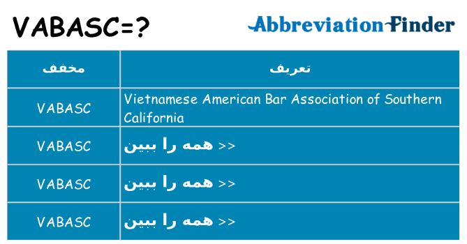 چه vabasc برای ایستادن؟
