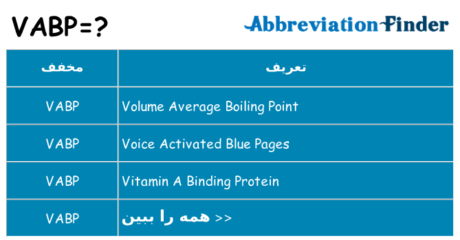 چه vabp برای ایستادن؟
