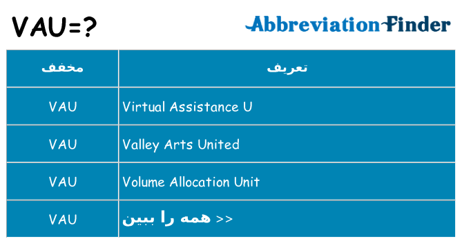 چه vau برای ایستادن؟