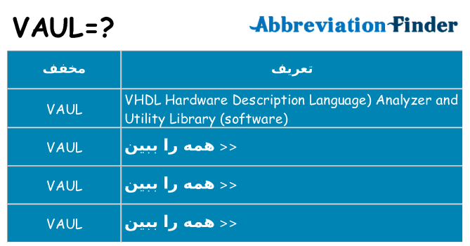 چه vaul برای ایستادن؟
