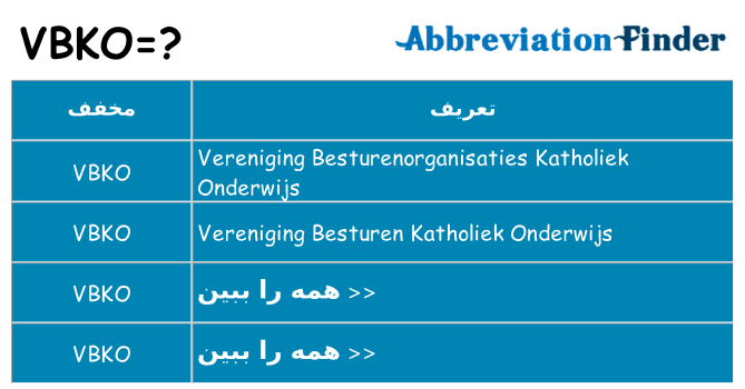 چه vbko برای ایستادن؟