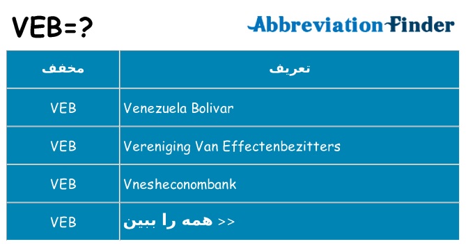 چه veb برای ایستادن؟