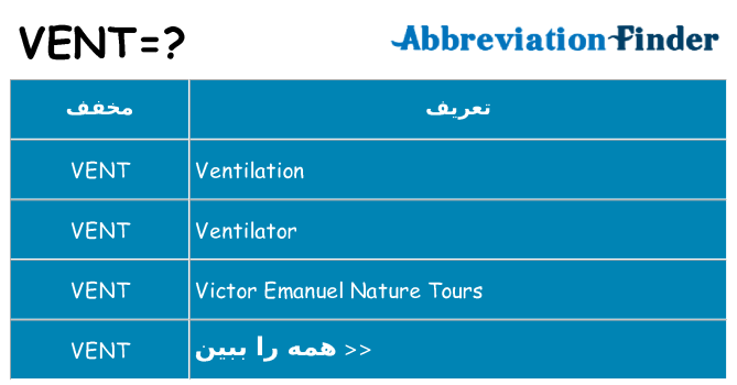 چه vent برای ایستادن؟