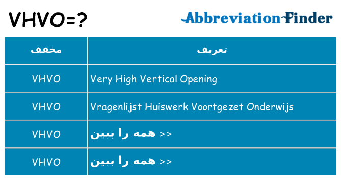 چه vhvo برای ایستادن؟