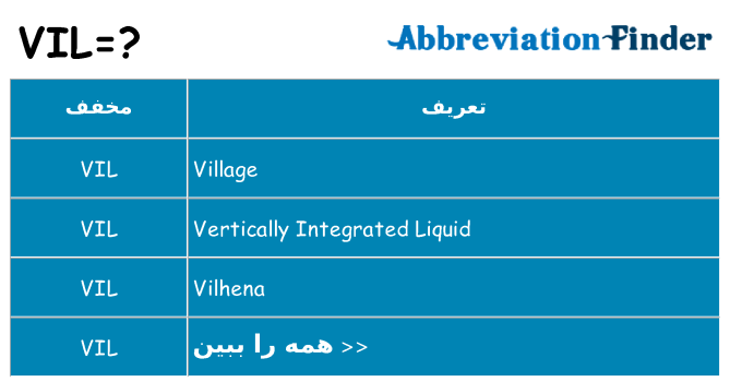 چه vil برای ایستادن؟