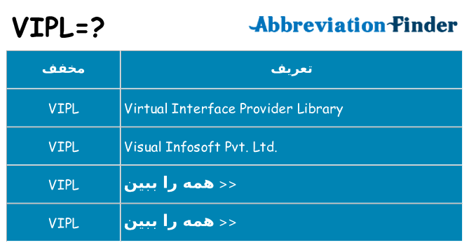 چه vipl برای ایستادن؟