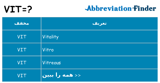 چه vit برای ایستادن؟