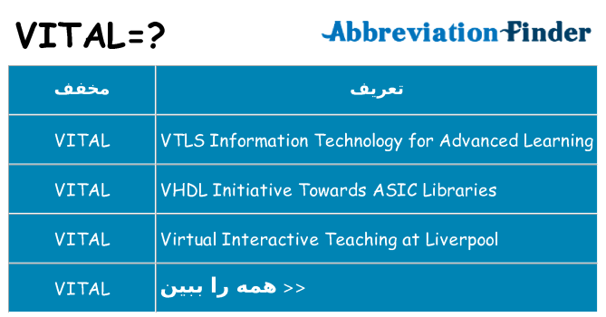 چه vital برای ایستادن؟