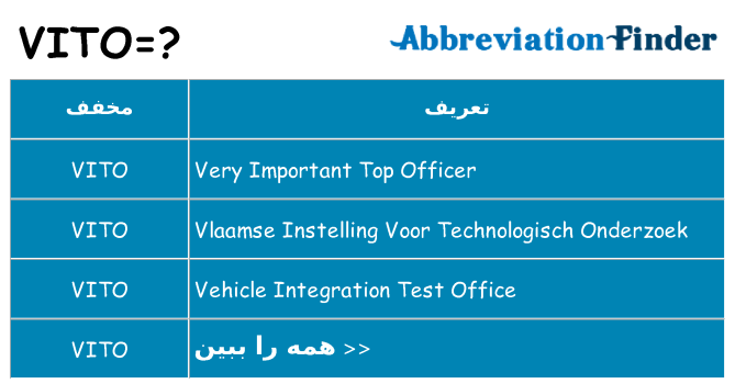چه vito برای ایستادن؟