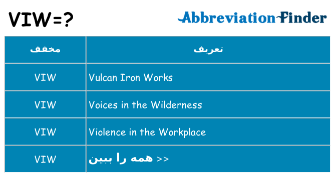 چه viw برای ایستادن؟