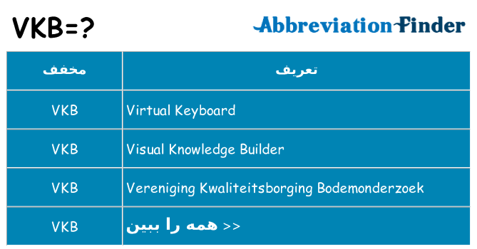 چه vkb برای ایستادن؟