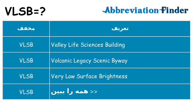 چه vlsb برای ایستادن؟