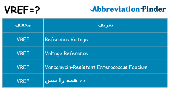 چه vref برای ایستادن؟