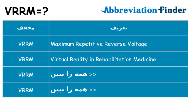 چه vrrm برای ایستادن؟