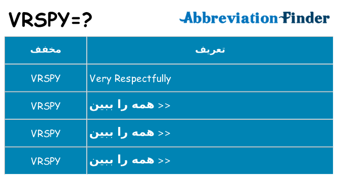 چه vrspy برای ایستادن؟