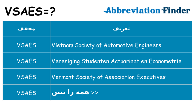 چه vsaes برای ایستادن؟