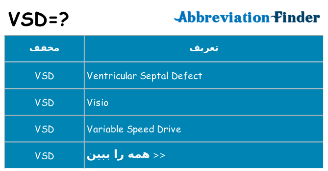چه vsd برای ایستادن؟