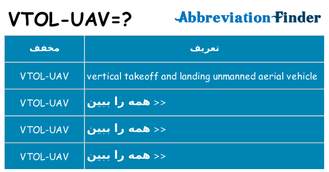 چه vtol-uav برای ایستادن؟