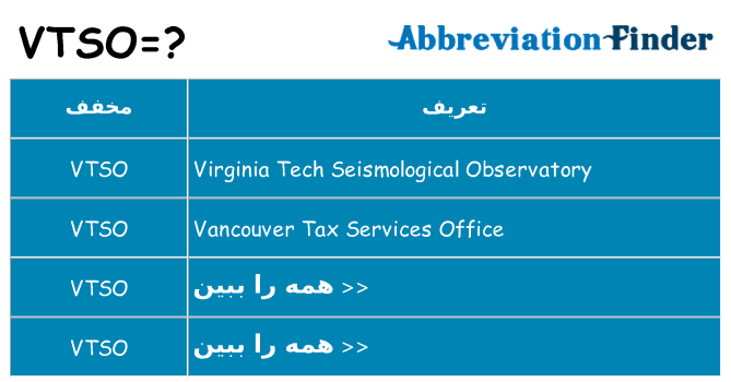 چه vtso برای ایستادن؟