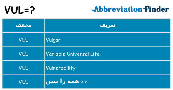 چه vul برای ایستادن؟