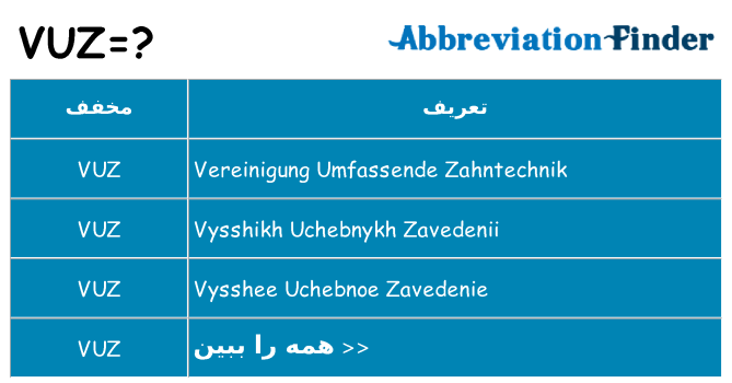 چه vuz برای ایستادن؟