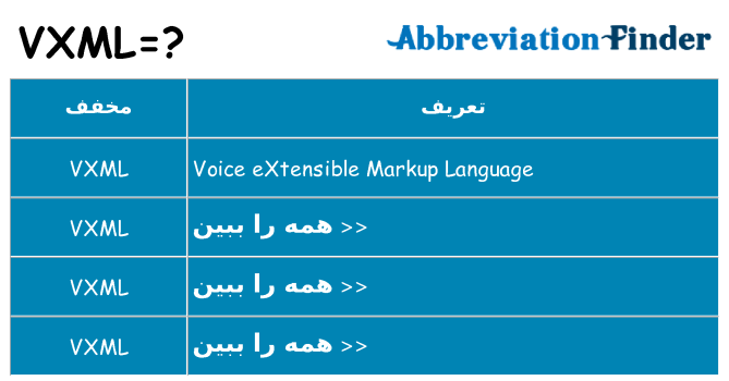 چه vxml برای ایستادن؟