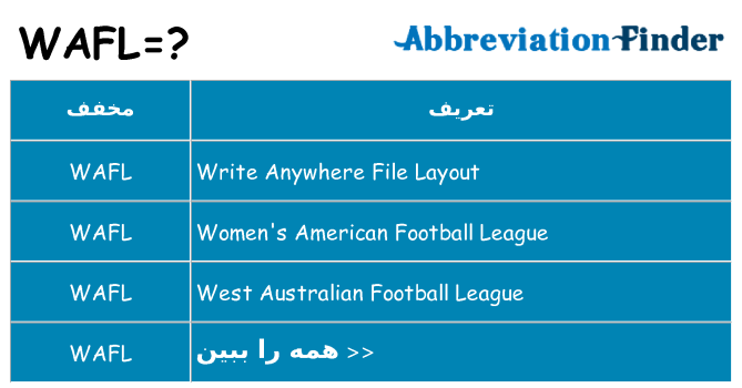 چه wafl برای ایستادن؟