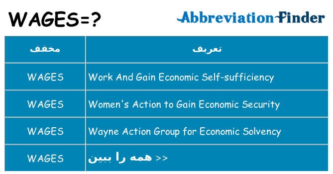 چه wages برای ایستادن؟
