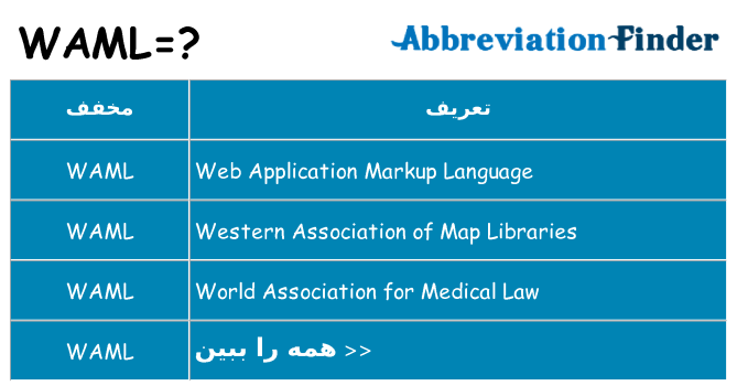 چه waml برای ایستادن؟
